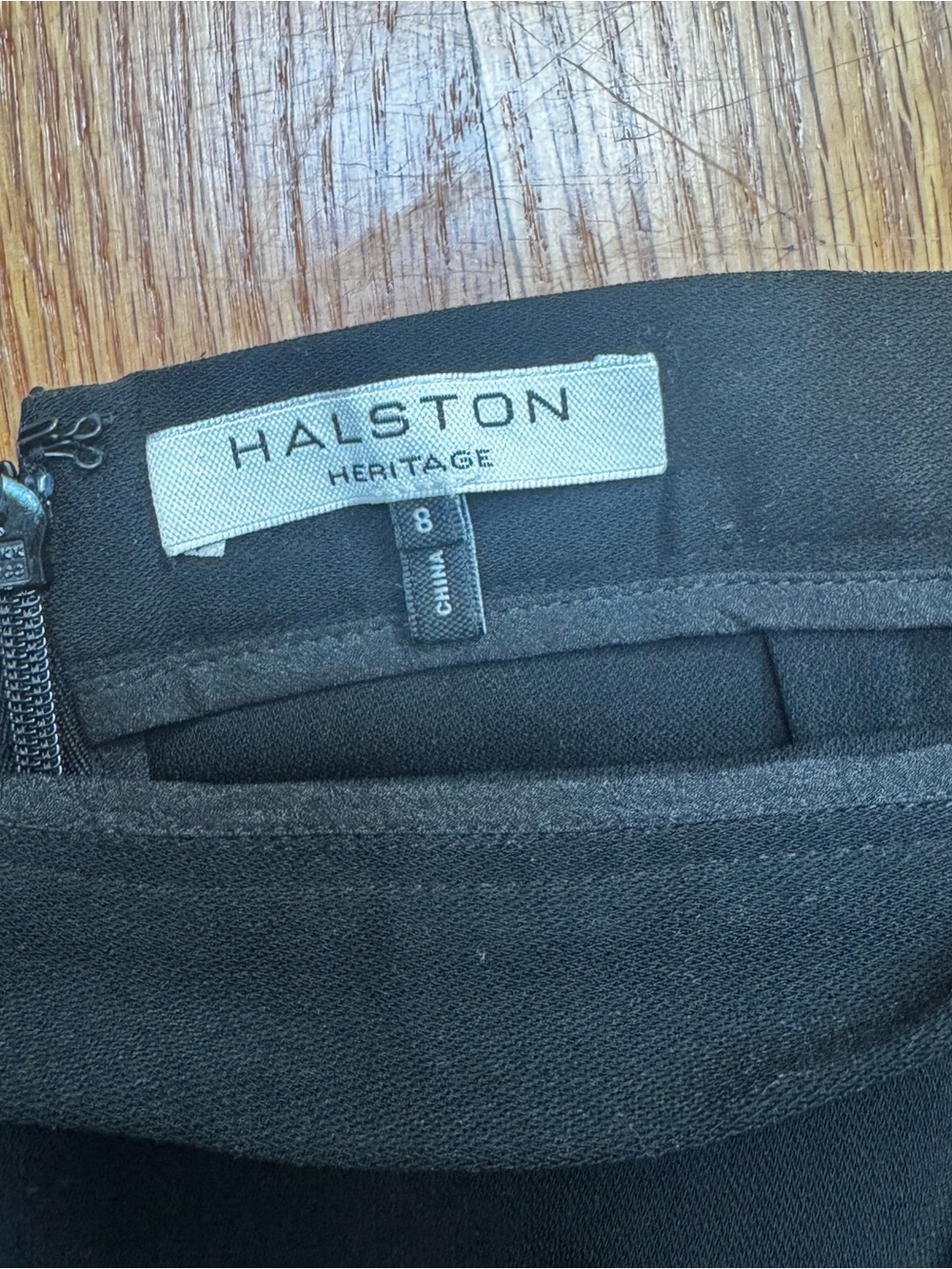 Halston Heritage Black Fringe Wrap Mini Skirt with Floral Appliqué - Picture 4 of 4